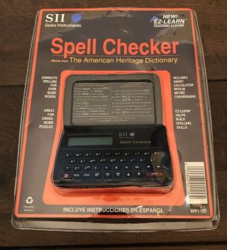 Vintage Seiko Instruments Wp 1101 Sii Spell Checker 1994