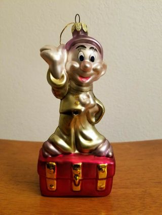 Vintage Disney Ornament - - Dopey From Snow White And The Seven Dwarfs Glass