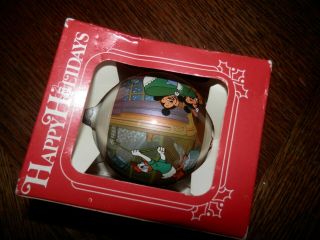 Disney 1990 Christmas Party Ornament Mickey Mouse & Friends
