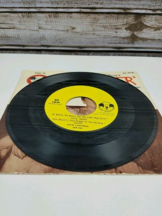 OLD YELLER 45 RPM Record Vintage Disney Mickey Mouse Club 3