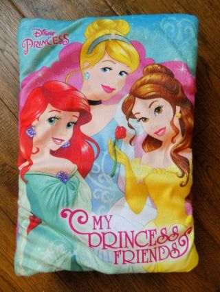 Disney Girls Pink Storybook Pillow My Princess Friends Plush Book