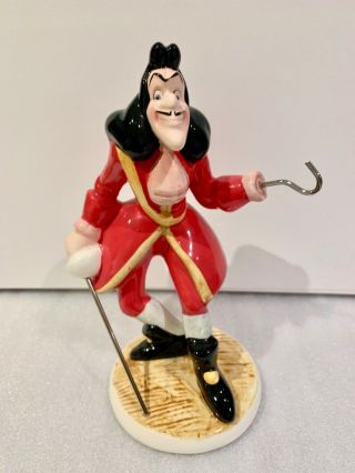 Vintage Disney Captain Hook From Peter Pan Ceramic Figurine -