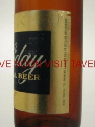 Scarce 1950s Buckeye Holday Beer Bottle Tavern Trove Toledo Ohio 3