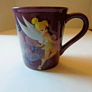 Disney Store Exclusive Fairies Tinker Bell Purple 3d Embossed Coffee Mug Disney