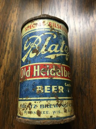 Blatz Old Heidelberg Beer Cone Top Beer Can