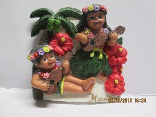 Hawaii Hula Dancer,  Ukele,  Tourist Travel Souvenir 3d Resin Refrigerator Magnet