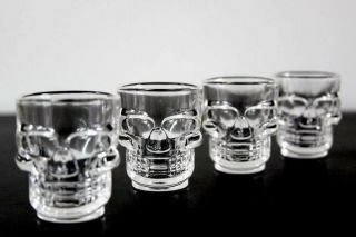 Goth Steam Punk Skull Shots Glasses Set Of 4 - 45ml Robert Frederick
