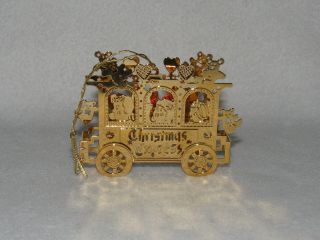 Christmas Express 1987 Danbury 23kt Gold Electroplate Ornament