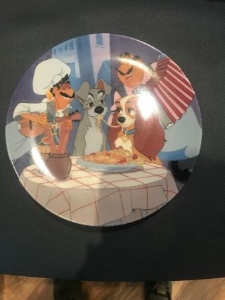 Walt Disney Lady And The Tramp " First Date " Collectors Plate Knowles With Papers