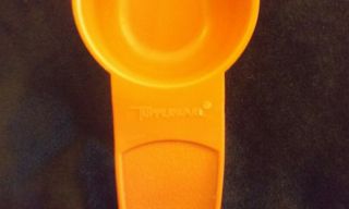 Vintage Tupperware 878 - 4 harvest orange Small Scoop Kitchen Gadget 2