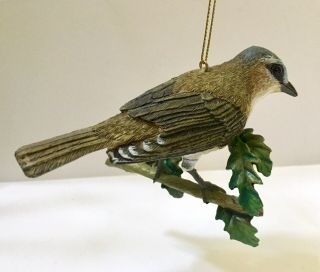 Danbury Vireo Songbird Christmas Tree Ornament Bird Figurine Gold Tag