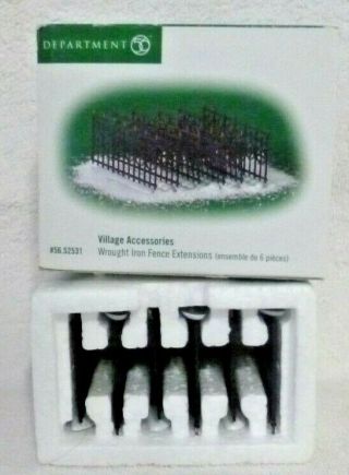 Dept 56 Village Accessories Wrought Iron Fence Extensions Set Of 6 - 52531