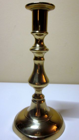 Vintage Antique Brass Push Up Candlestick Holder 8 " High 19th Century