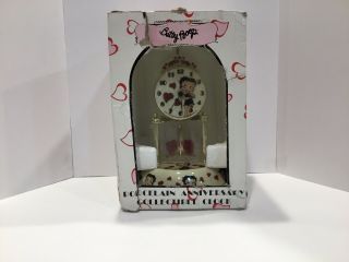 Betty Boop Porcelain Anniversary Collectible Clock.