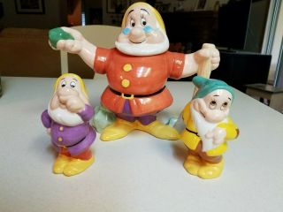 Snow White And The Seven Dwarfs " Doc " Teapot,  Salt And Pepper Shakers