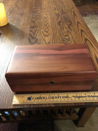 Lane Cedar Wood Trinket Box Jewelry Chest Foster Furniture Co Algona Iowa