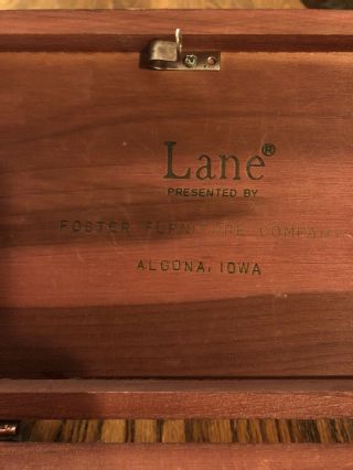 Lane Cedar Wood Trinket Box Jewelry Chest Foster Furniture Co Algona Iowa 3