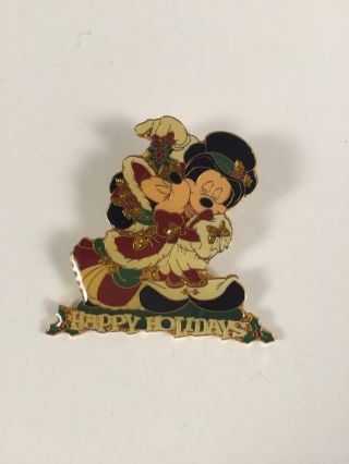 Disney Pin Mickey And Minnie Happy Holidays Le 7500