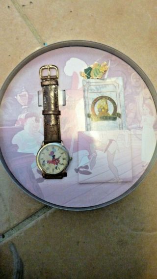 Disney Fossil Peter Pan Watch Collectors Club Series 111 Le Watch W/ Pin