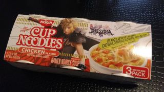 Dissidia Final Fantasy Nissin Cup Noodles 3pk Chicken - Cloud,  Squall,  Terra