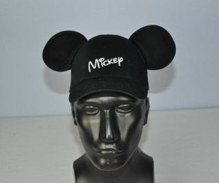 Disney Mickey Mouse Ears Black Baseball Cap Hat Snapback