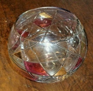 Partylite Mosaic Calypso Tealight Votive Candle Holder P0193 Stained Glass