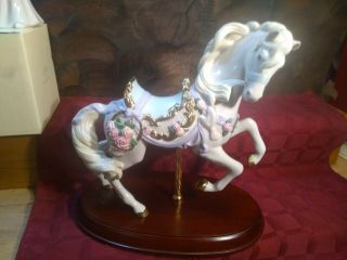 1995 Lenox Carousel Horse Ivory Elegance With White Dove And.