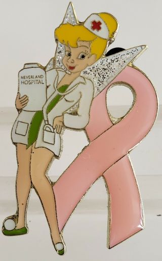 Disney Nurse Tinker Bell Pink Ribbon (breast Cancer Awareness) Pin - Shpg