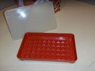 Vintage Tupperware Hot Dog/bacon/cold Lunch Meat Keeper 1292 Paprika Lid