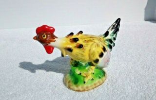 Vintage Ceramic Rooster Chicken Toothpick Appetizer Hors D 