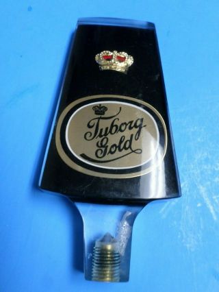 Tuborg Gold Beer Tap Handle,  6 X 2 - 1/2 ",  Carling National Breweries