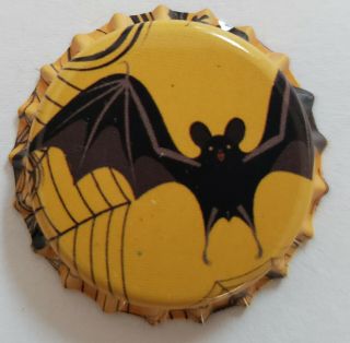 100 Yellow Bat Home Brew Beer Bottle Crown Caps Halloween
