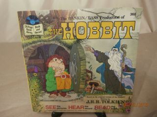 1977 " The Hobbit " 24 Page Read - Along Book And Record Rankin Bass 368