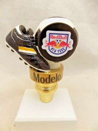 Modelo York Red Bull Mls Soccer Beer Tap Handle 4 "
