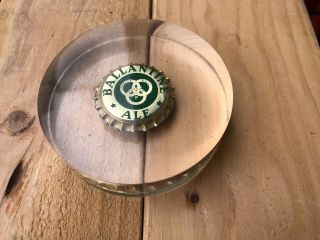 Ballantine Beer And Ale Bottle Cap Crown Paperweight