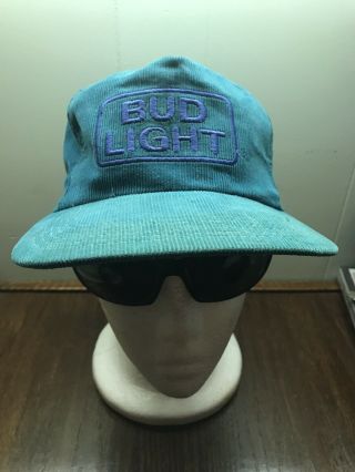 Bud Light Vintage Corduroy Strapback Hat One Size Fits All Official Product