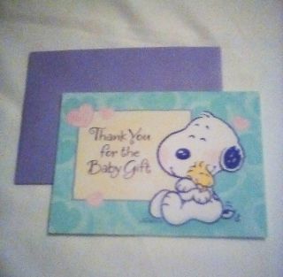 Hallmark Peanuts Baby Snoopy Set Of 6 Thank You Cards And Envelopes