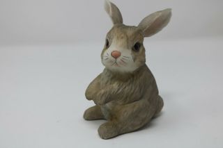 Boehm 400 - 86 Porcelain Sitting Rabbit Made In Usa Light Brown