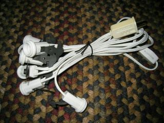 Dept 56 Christmas Village Light Cord 6 Sockets Wiring Harness Form N - No Bulbs
