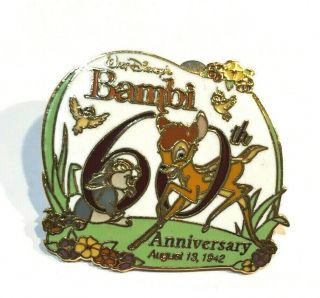Disney Pin 14368 - Bambi & Thumper - 60th Anniversary - August 13,  1942 - Ltd.  Ed:5000