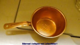 Vintage Color Craft Aluminum Copper Measuring Cup 1 Cup