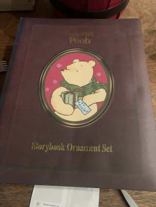 Classic Pooh Storybook Ornament Set Disney Christmas Book Set of 7 figures 2