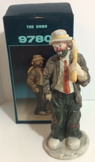 Emmett Kelly Jr.  " The Hobo " Clown Figurine 1986 9780c Flambro