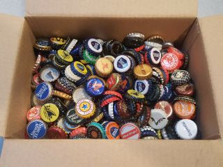 500,  Assorted Beer Bottle Caps Mostly Craft Beer