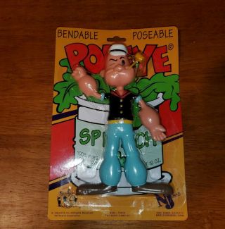 Collectable 1993 Popeye Nj Croce Bendable Poseable Figure 6.  5 " Tall Kfs Inc.