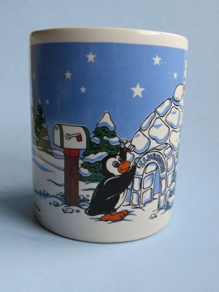 Coffee Cup Tea Mug 1997 COKE Brand Coca - Cola Polar Bears,  Penguins,  Igloo, 2