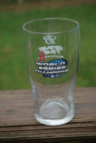 Boston Redsox/budweiser World Series 2004 Champions Glass