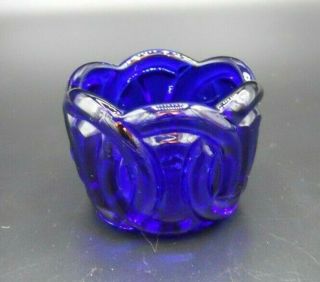 Vintage Cobalt Blue Glass Toothpick Match Holder