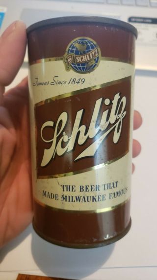 1949 Schlitz Flat Top Beer Can Milwaukee,  Wi.