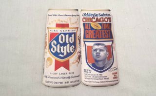 Vintage Old Style Beer Chicago Bears Mike Ditka Can Cardboard Standup Promo Adv.